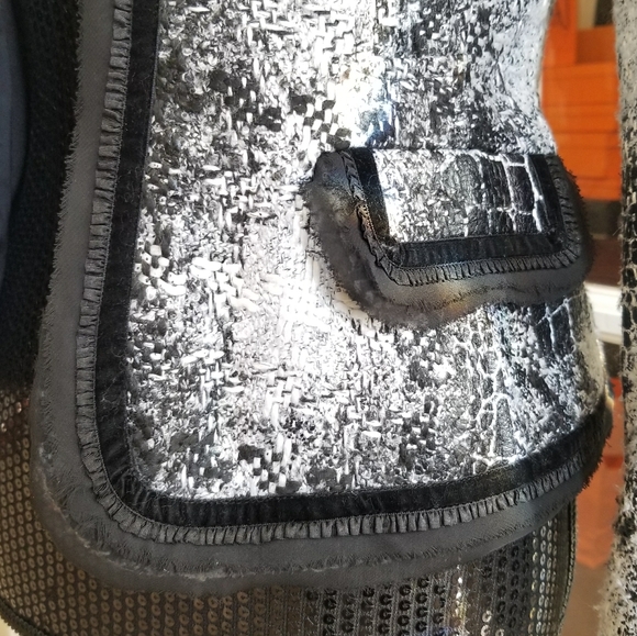 Cache Twill Short Crop Jacket Top Size 0 - Picture 3 of 12